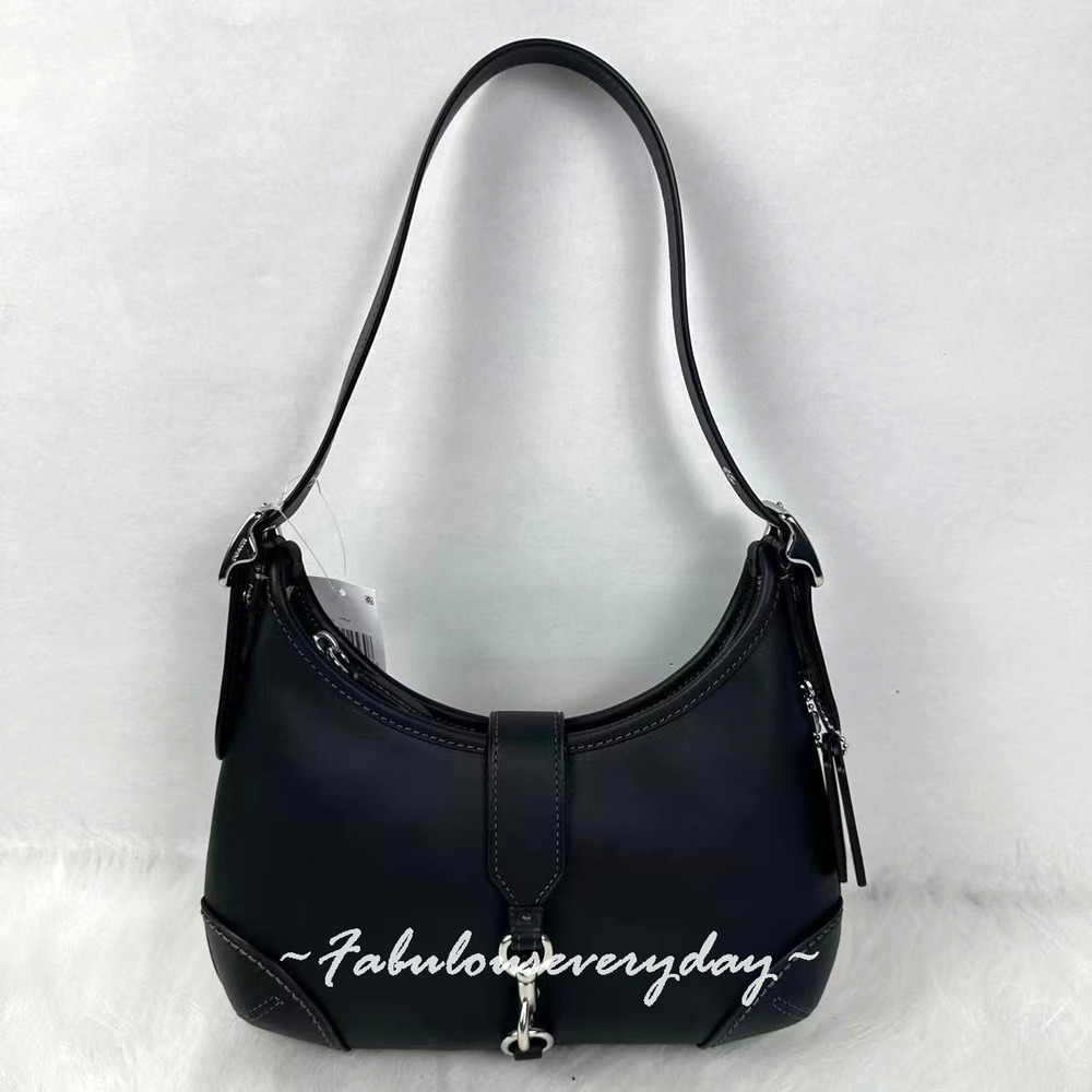 COACH Orignals Hamptons Hobo Bag Shoulder Bag In Leather/Silver/Black CW642 NWT